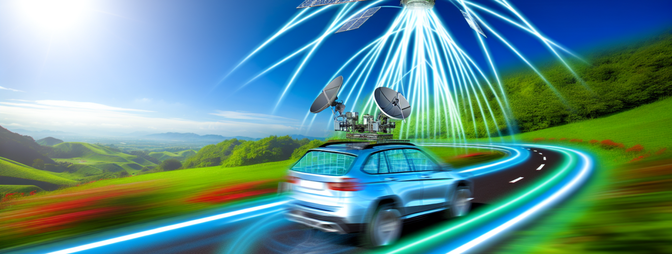 Cybertruslene mot internettilkoblede biler vil vokse i årene fremover 1 A car connecting to satelites while driving