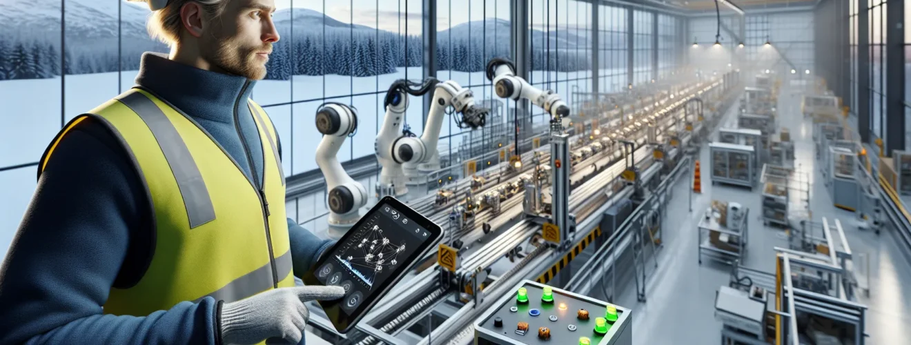 Norwegian factory operator monitors iot driven robots and energy dashboard in real time
